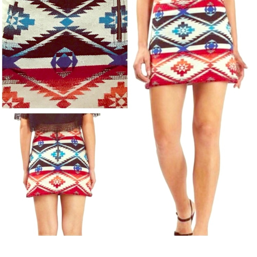 Top shop Aztec blanket skirt